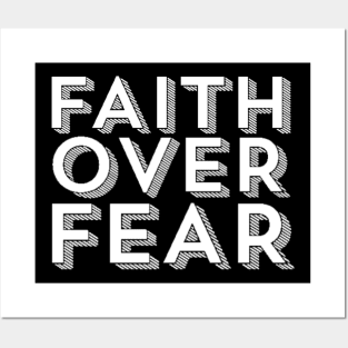 Faith Over Fear Typography Design Posters and Art